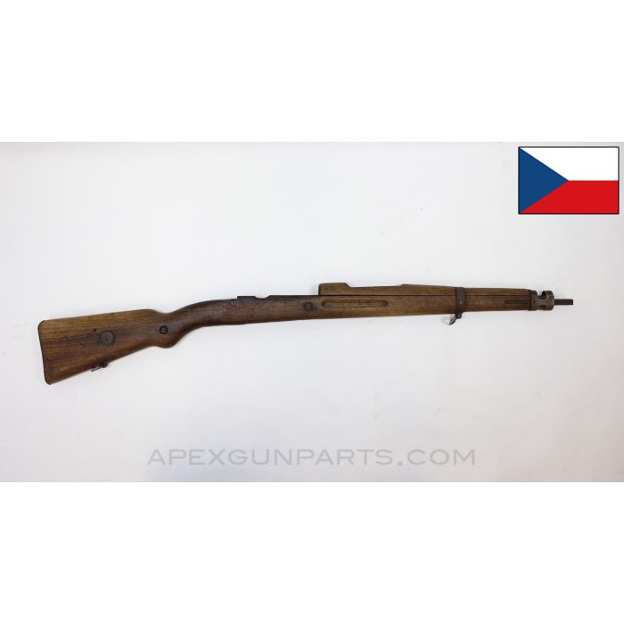 Czech VZ-24 Mauser Stock Set, w/ Trench Art on Buttstock, 38", Wood, *Good*