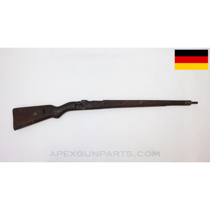 98K Mauser Stock Assembly, Flat Buttplate, Laminated Wood, 40", *Fair*
