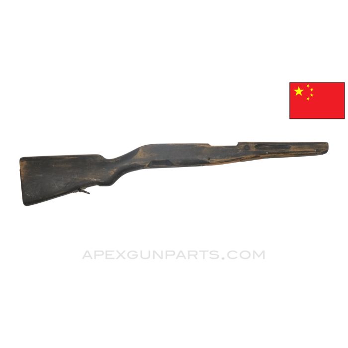 Chinese SKS Stock, 29", Stripped w/ Sling Loop, Over Sanded, Wood, *Fair*