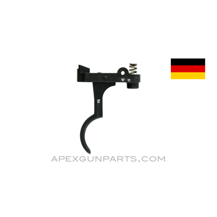 German K98k Mauser Trigger Assembly, w/ Spring, WWII, *Very Good*