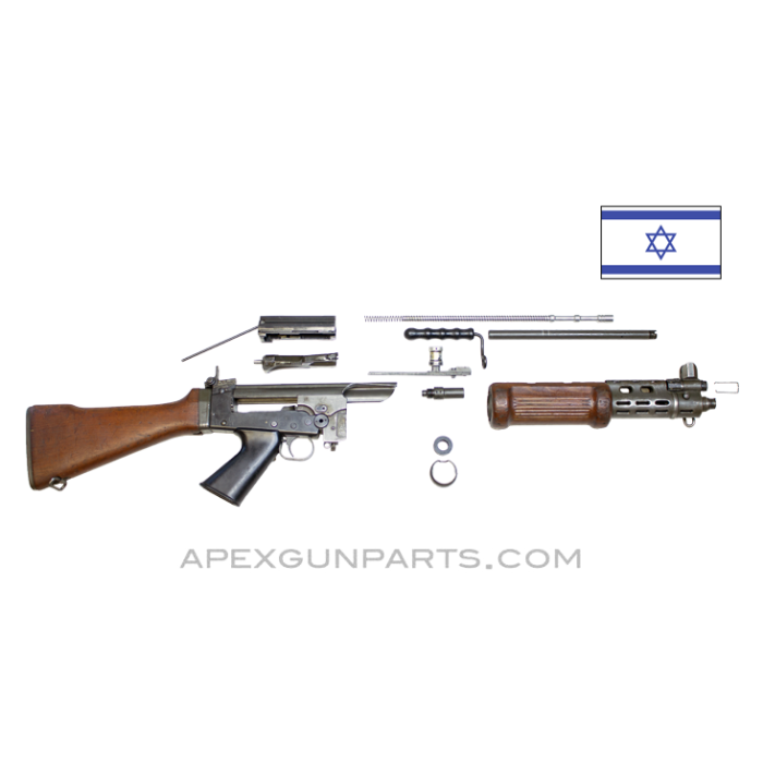 Israeli FAL Light Rifle Parts Kit, Wood Stock, 7.62X51 NATO, *Good*