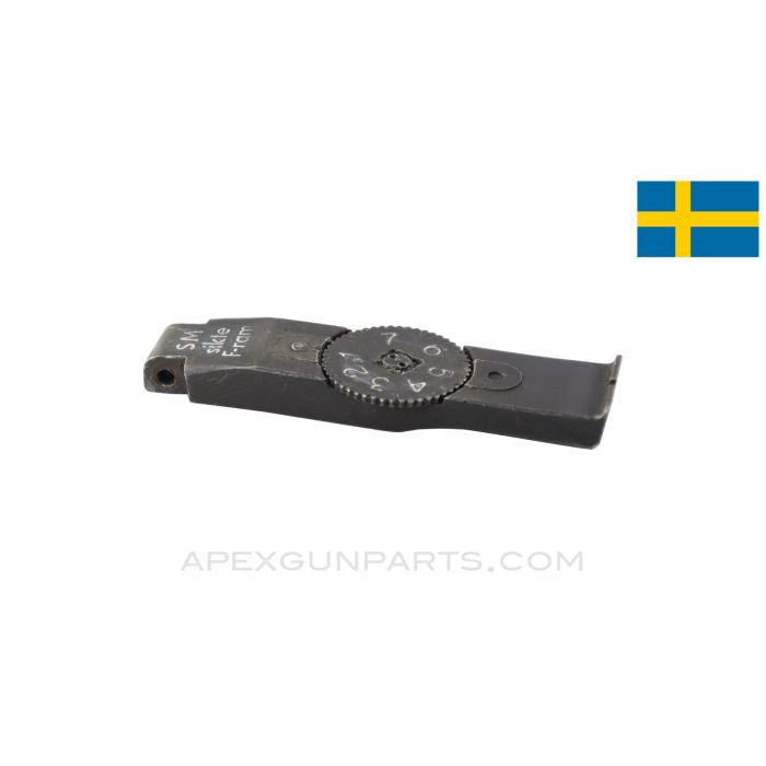 Swedish SM Sikte M96 Mauser F-Ram Micrometer Rear Sight Assembly, *Very Good*