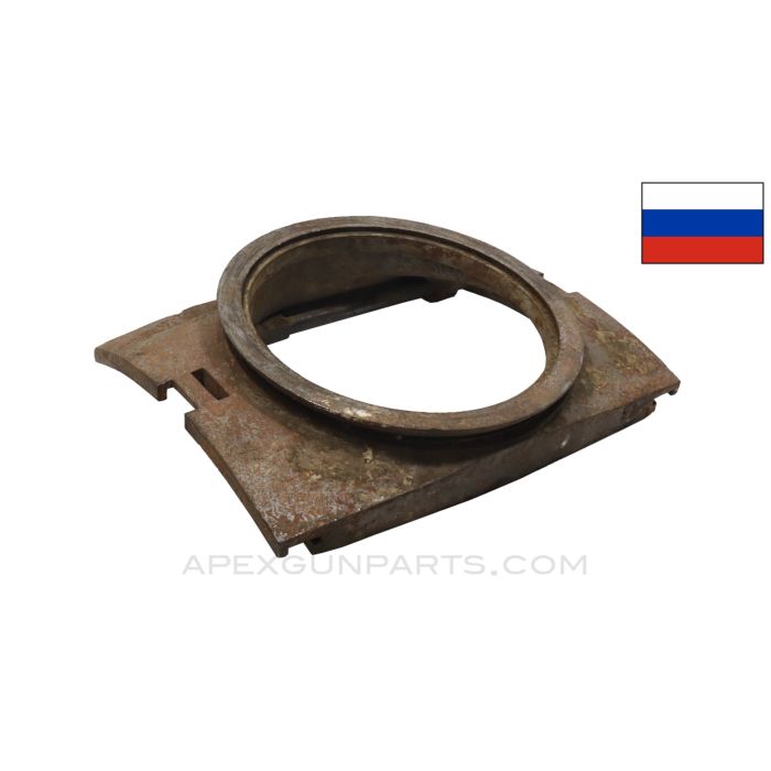 Russian 1910 Maxim Sokolov Mount Swivel Base Plate, Stripped, Bead Blasted Steel *Fair*