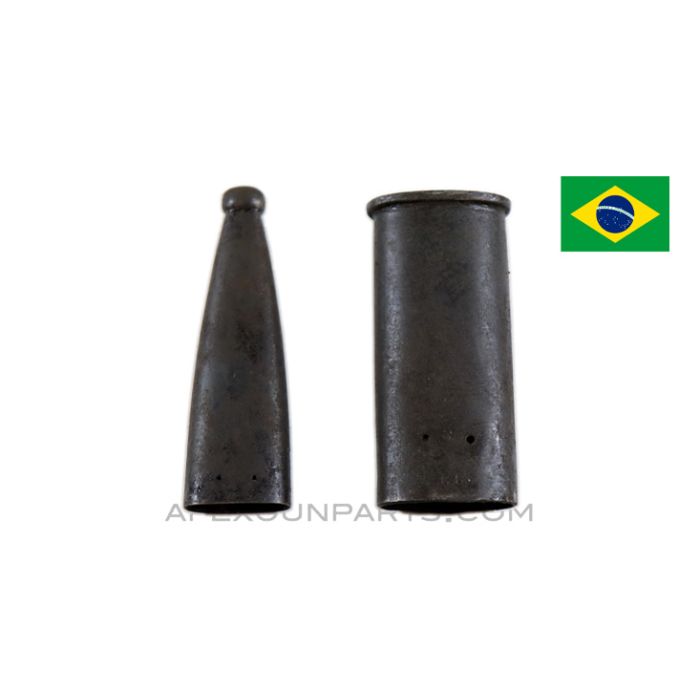 Brazilian 1908 Mauser Bayonet Locket and Chape, *Good*