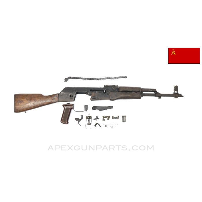 Russian Izhmash AKM Parts Kit, 1973 Dated, w/ Populated Barrel Assembly, 16.25", Non Matching, 7.62x39 *Good* 