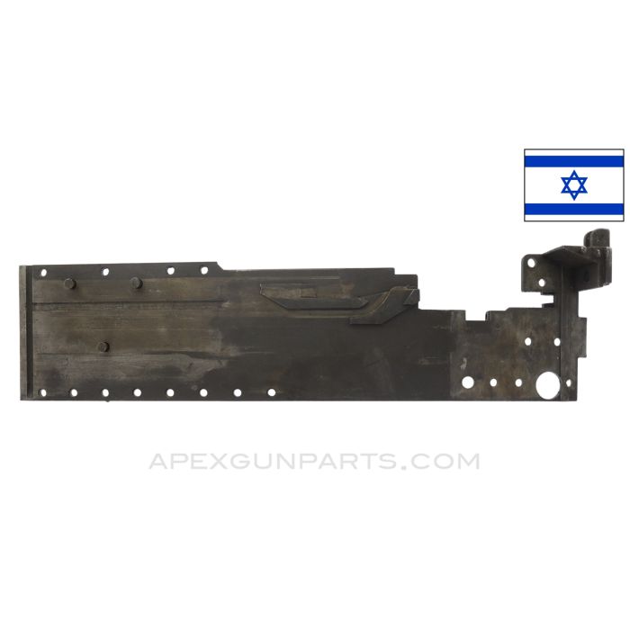 FN30 Browning Left Hand Side Plate (LHSP), w/ Pawl Bracket & Front Sight Bracket, Israeli Contract, 7.62 NATO, *Good*