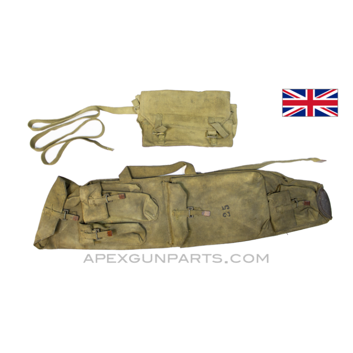 SPECIAL! BREN Gun Barrel Carry Case WITH Spare Parts Wallet, Canvas *Good* 