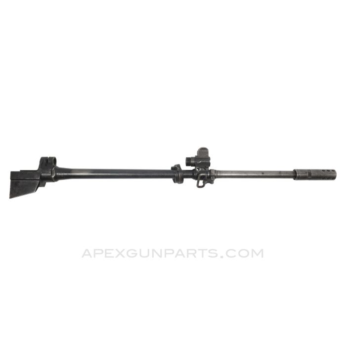 FAL Barrel Assembly, 21" w/ Muzzle Brake, Not Bipod Cut,  Closed Ear Gas Block & Front Receiver Stub, IMBEL Brazil, 7.62 NATO *Good* 