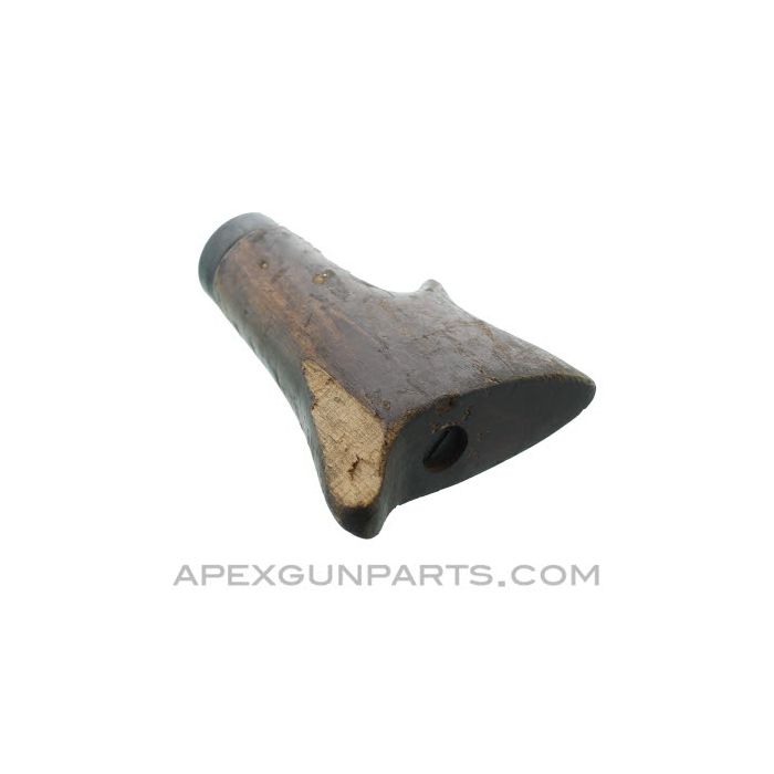 German WWII MG-34 Buttstock Assembly, Dark Wood Finished w/ Chip Missing, *Fair* 