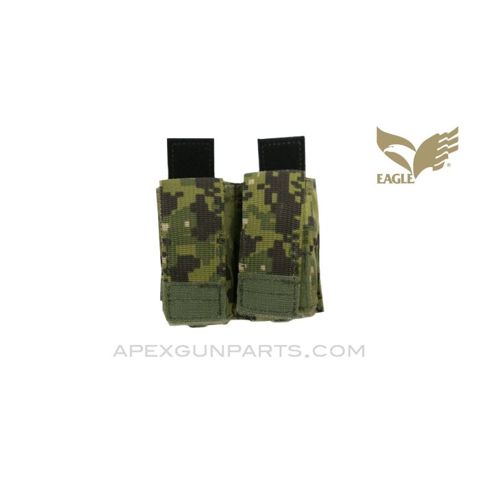 Eagle Industries Made Double Magazine Pouch, M9 / Glock / SIG Double Stack, AOR2 Camo *Good*
