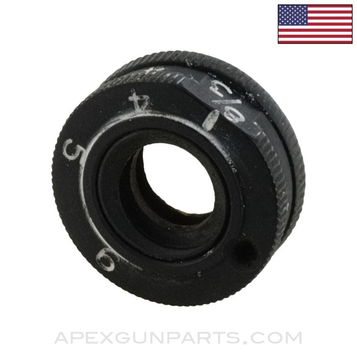 M16A2 Rear Sight Adjustment Drum, No Locator Pin, *Good*