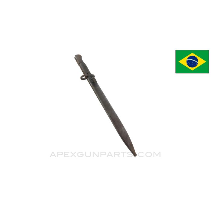 Brazilian M1935 Mauser Bayonet, w/ Scabbard, *Poor*