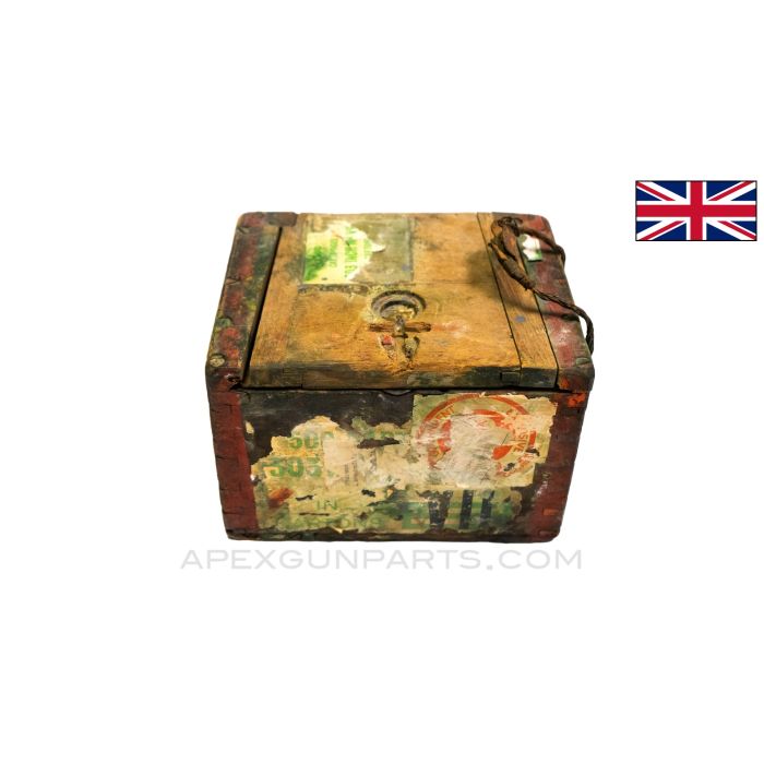 .303 (Rifle) - 500RD Wood Crate of British Military Surplus, LC FMJ, 174gr, *NOS* Condition 