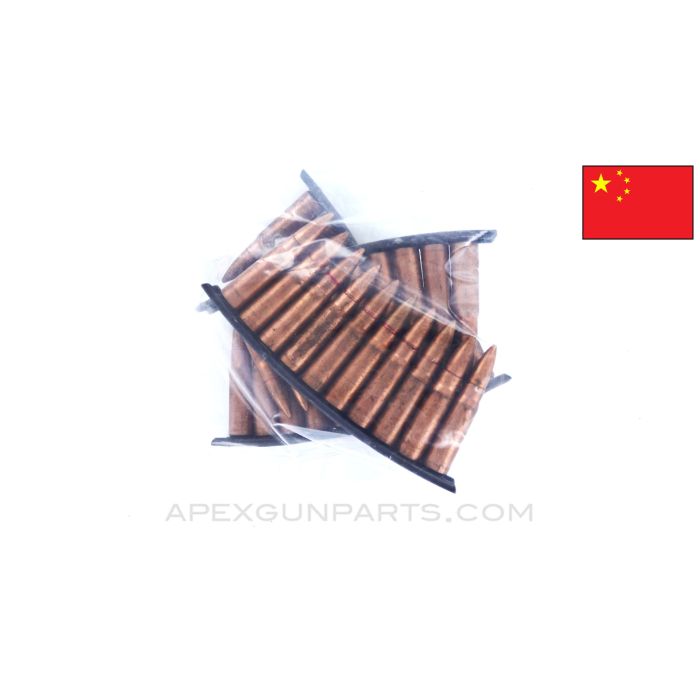 7.62x39mm (Rifle) - 38RD Bag - Chinese Manufacture, Ammo on stripper clips, in *Good* Condition 