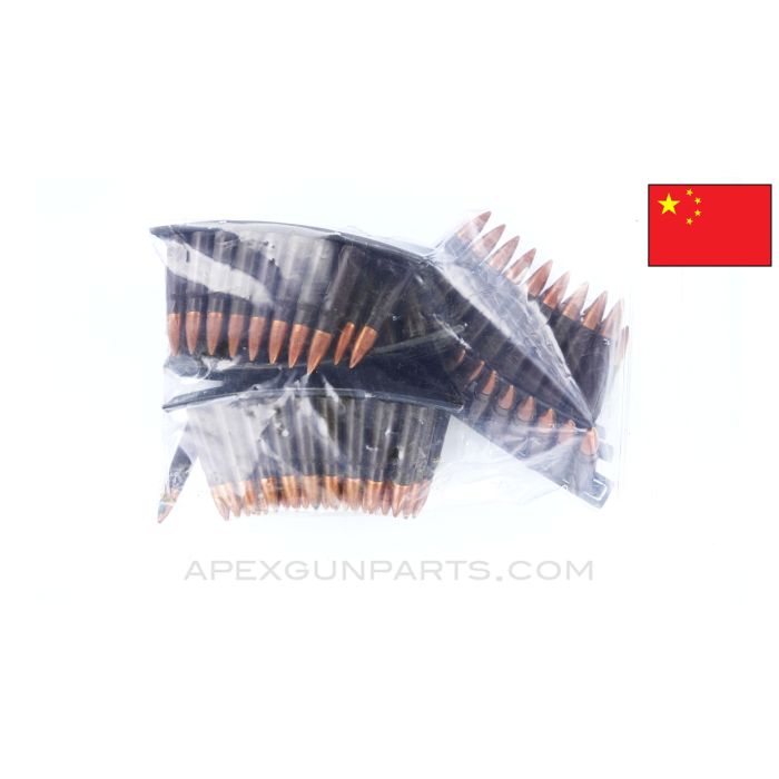 7.62x39mm (Rifle) - 103RD Bag - Chinese Manufacture, Ammo on stripper clips, in *Good* Condition 