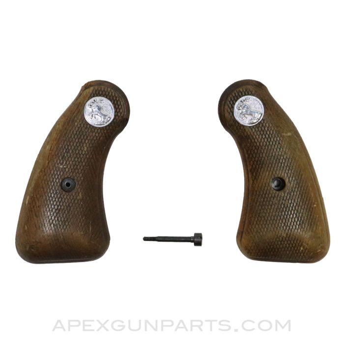 Colt "D" Frame Grips, Wood, *Good*