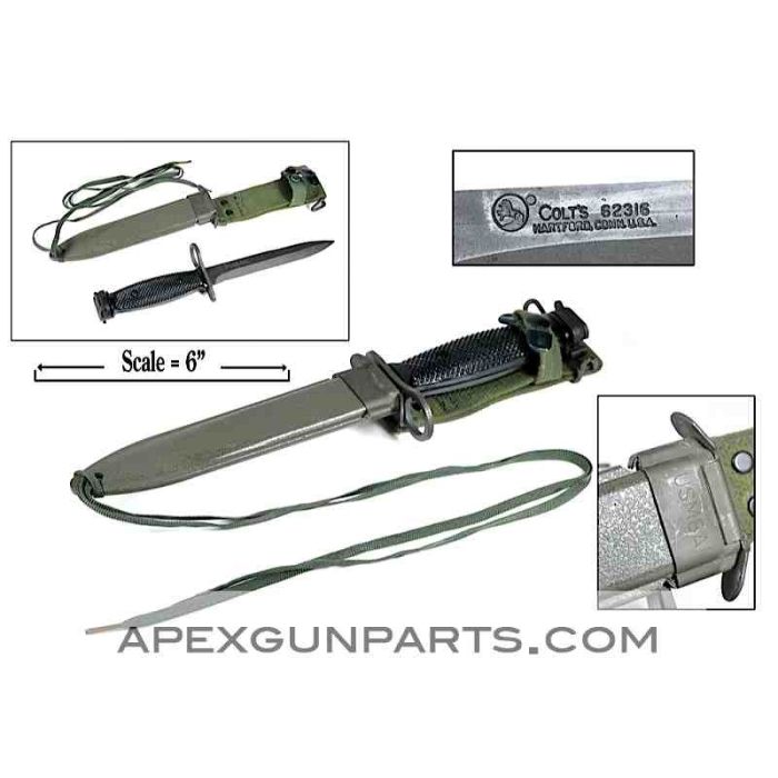 Colt M7 (M16) Bayonet with US M8A1 Scabbard