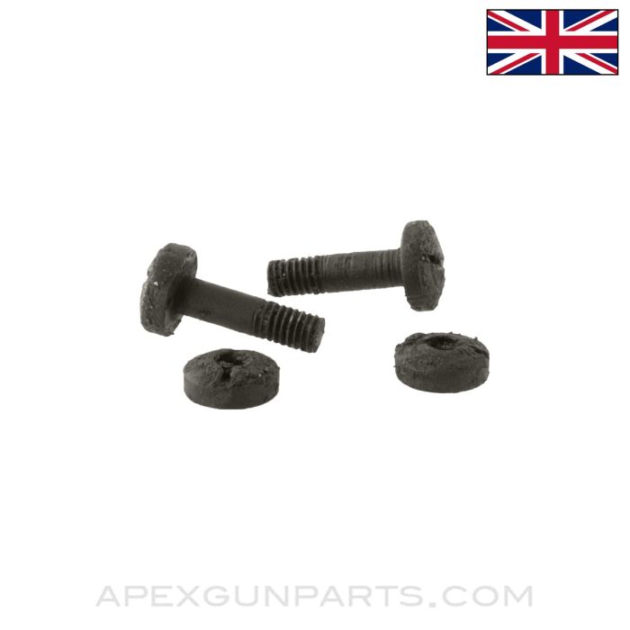British #7 Bayonet Screw and Nut For Grip Panels Set of 2, *Very Good*