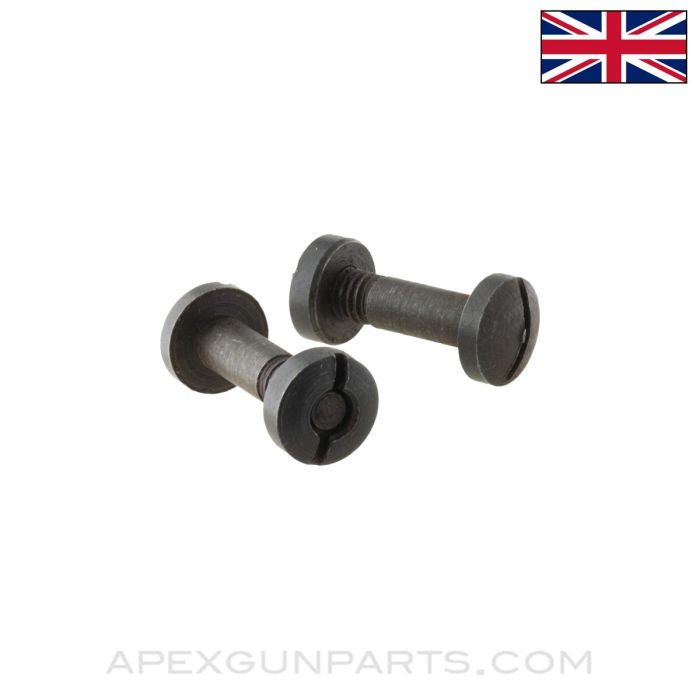 Lee-Enfield #5 Jungle Carbine Bayonet Grip Panel Screw & Nut, Set of 2 *NOS*