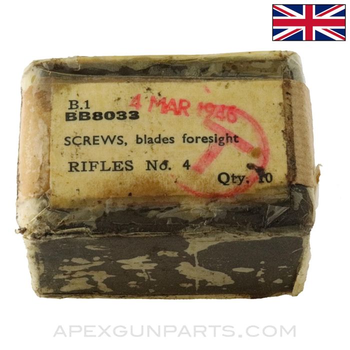 Lee-Enfield #4 Rifle Front Sight Base Screw, Box of 10 *NIW*