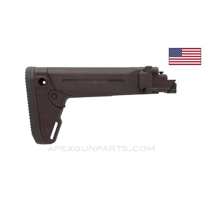 Magpul Zhukov-S™ AK-47/AK-74 Side Folding Stock, w/ Mount Screws, Plum Polymer, 922(r) Compliant, *Very Good*