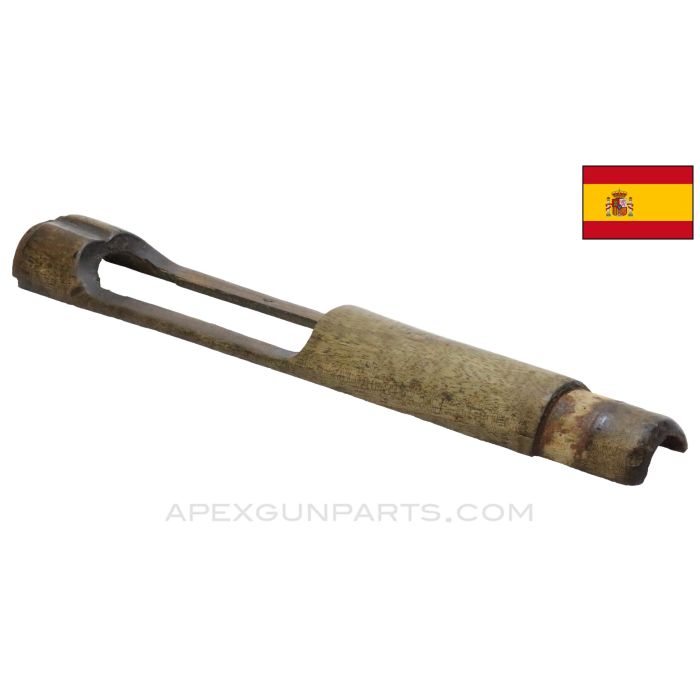 Spanish M1916 Mauser Short Rifle Handguard, 10.5", Early, Cracked Wood *Fair*