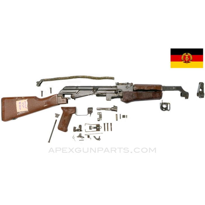 East German DDR AK-47 MPi-KM Parts Kit, w/ Pebble Stock, Matching