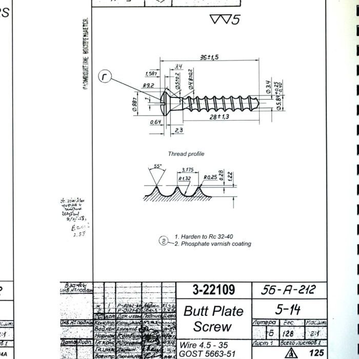 Russian AK-47 Blueprints, Translation and Reprint of the Original