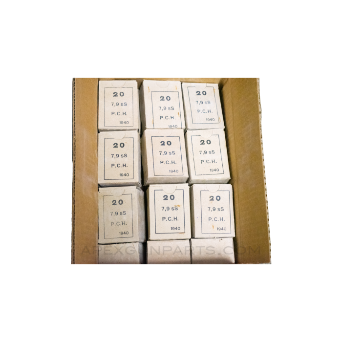 8mm Mauser (Rifle) - 480RD Box of Greek Military Surplus, 198gr Full Metal Jacket, Corrosive 7.92x57 Mauser