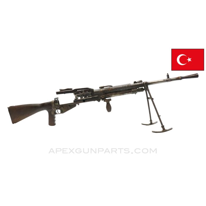 Turkish Hotchkiss M1922 Machine Gun Parts Kit, w/ Original Barrel, 21.75", 7.92x57 *Good* 