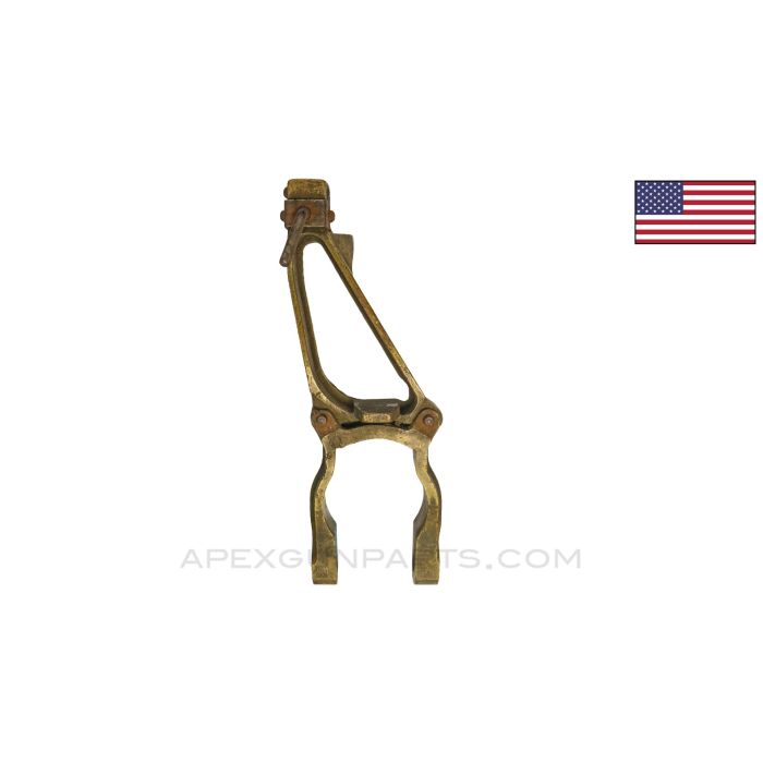 MK17 AA Spider Sight Bracket Mount for US Navy Deck Mounted 50 Cal Browning, Brass *Good* 