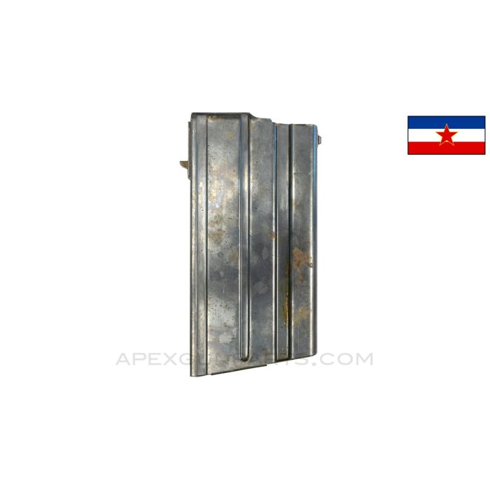 Yugoslavian Zastava M77 20rd Magazine, Blued Steel, 7.62 NATO *Good*