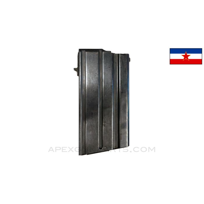 Yugoslavian Zastava M77 20rd Magazine, Blued Steel, 7.62 NATO *Very Good*
