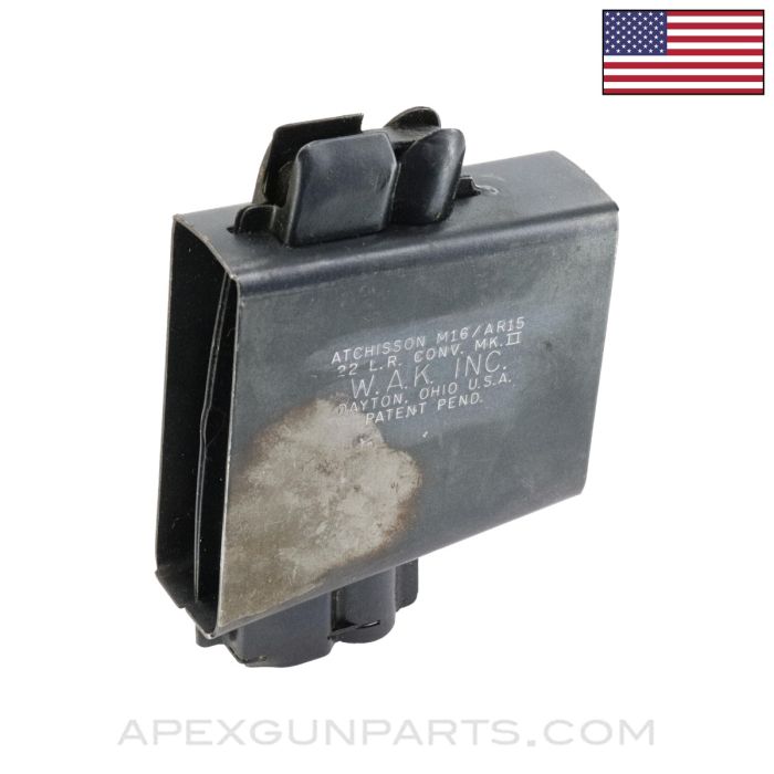 Atchisson AR-15 / M16 Magazine, .22 LR Conversion MK2, 10rd, Steel, *Good*