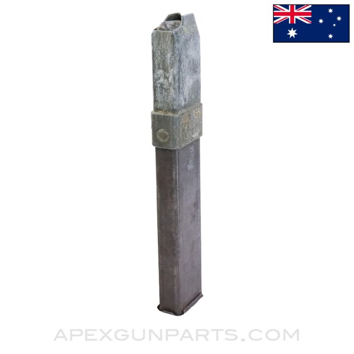 Austen SMG Magazine, 28rd, Steel, 9x19 Luger *Fair*
