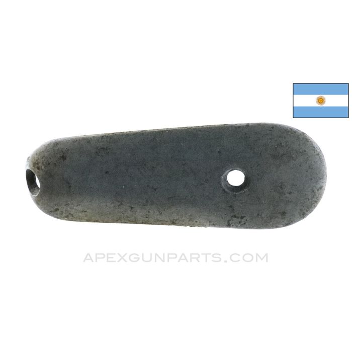 Argentine M1909 Mauser Buttplate, In the White *Good*
