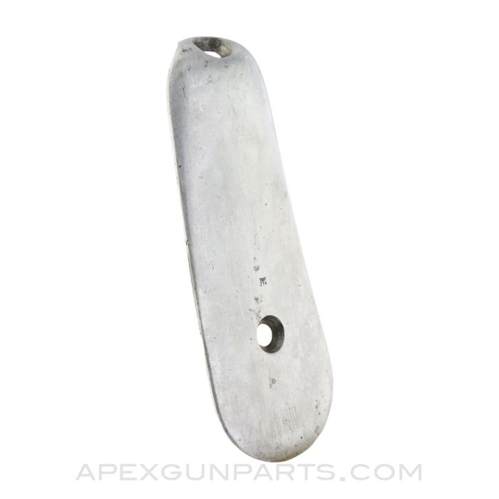 German K98k Mauser Buttplate, Early Style, In The White, Waffen Marked *Very Good*