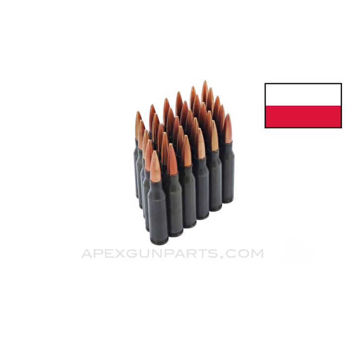 5.45x39mm Polish (Rifle) - 30RD Pack - FMJ Steel Case - 55 Grain - Steel Core *Excellent*