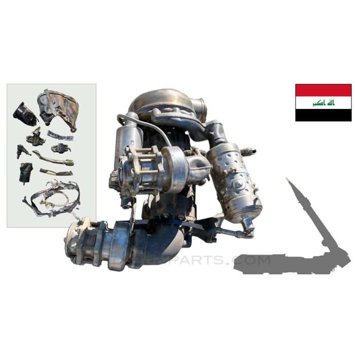 Iraqi SCUD Missile Motor Set, Expended / Inert Rocket Engine and Components, Recovered in Saudi Arabia *Good* 