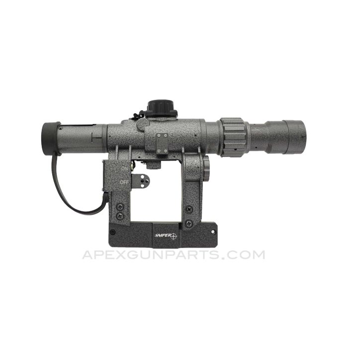 AK / SVD 3-9x24mm FFP Rifle Scope, Illuminated Rangefinder Reticle w/ Gray Hammer Finish, Texas Precision Optics, *USED / GOOD*