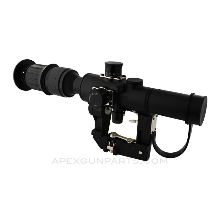 Airsoft AK Mount Scope, PSO 4x24, w/ Illuminated Optic, Matrix Illuminated, *Good*