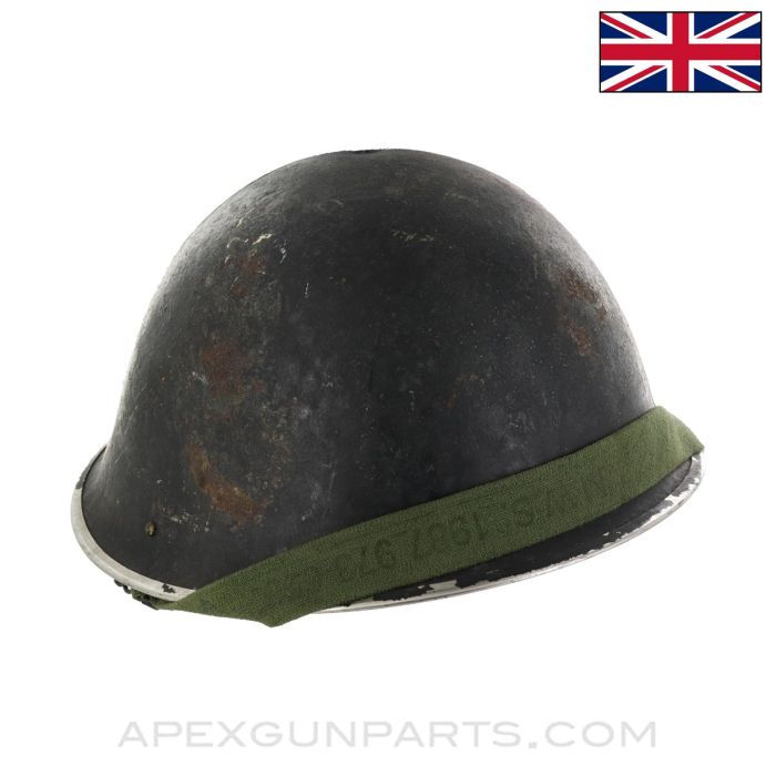 British Mk IV "Turtle Shell" Steel Helmet, No Liner, Black *Good*