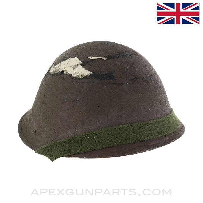 British Mk IV "Turtle Shell" Steel Helmet, No Liner, Brown *Good*