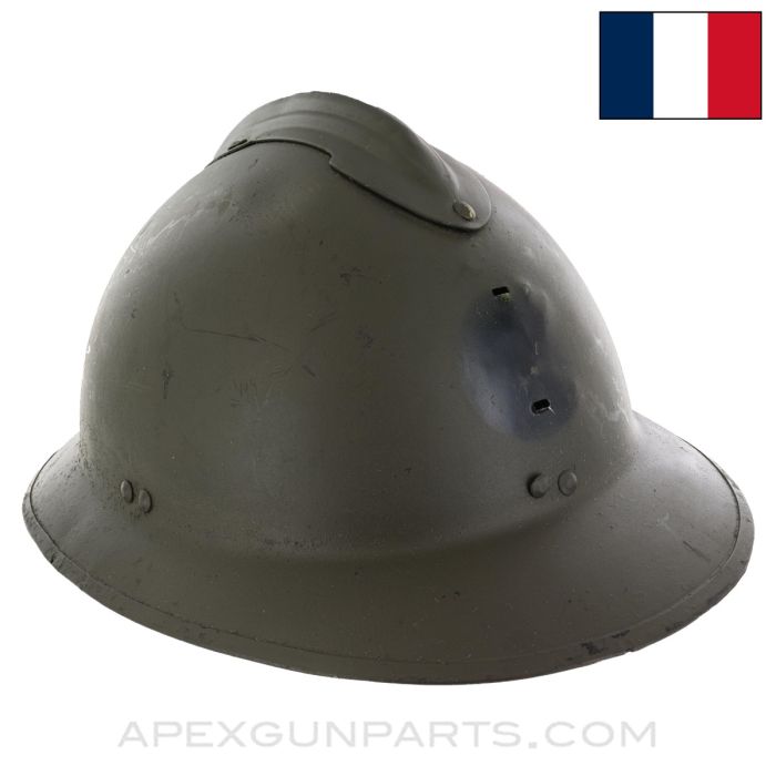 French M1926 Adrian Helmet, Complete, No Badge, WWII *Good*