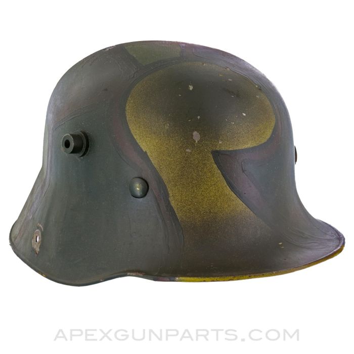 German M16 Stahlhelm w/ Liner, "Splinter" Camo, Replica, *Good*