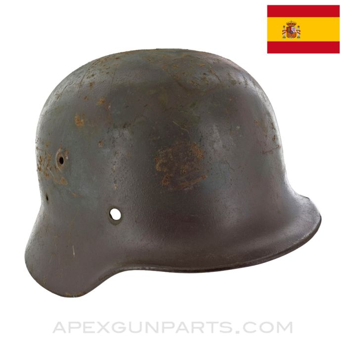 Spanish M42 Helmet Stripped, Metal, Grey *Fair*