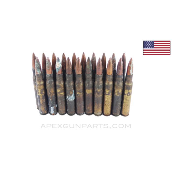 .30-06 (Rifle) - 20RD Bag of Mixed Head Stamp (USGI), 150 Grain, FMJ, Lead Core, Brass Case