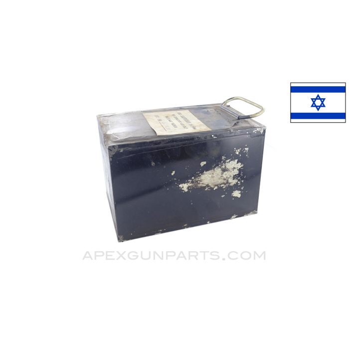 9x19mm (Submachine Gun) +P Israeli IMI, 500RD Ammo Box, 115gr, Brass Case, Submachine Gun Ammo *NOS* 