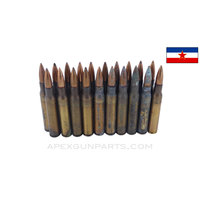 .30-06 (Rifle) - 20RD Bag of Yugoslavian Surplus FMJ, 150 Grain, Lead Core, Brass Case 