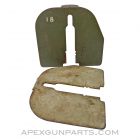 SG-43 Armor Plate, For Carriage Mount, Tan or Green Painted Steel *Good* 